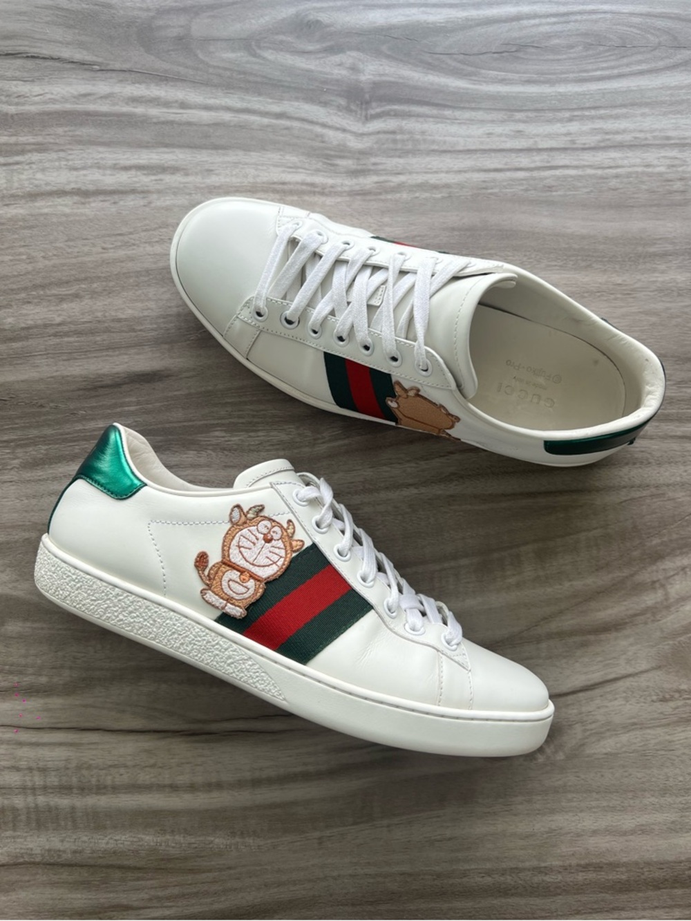 RARE Doraemon x Gucci Ace Ivory Devil Patch Size 7 (EU 37) Womens